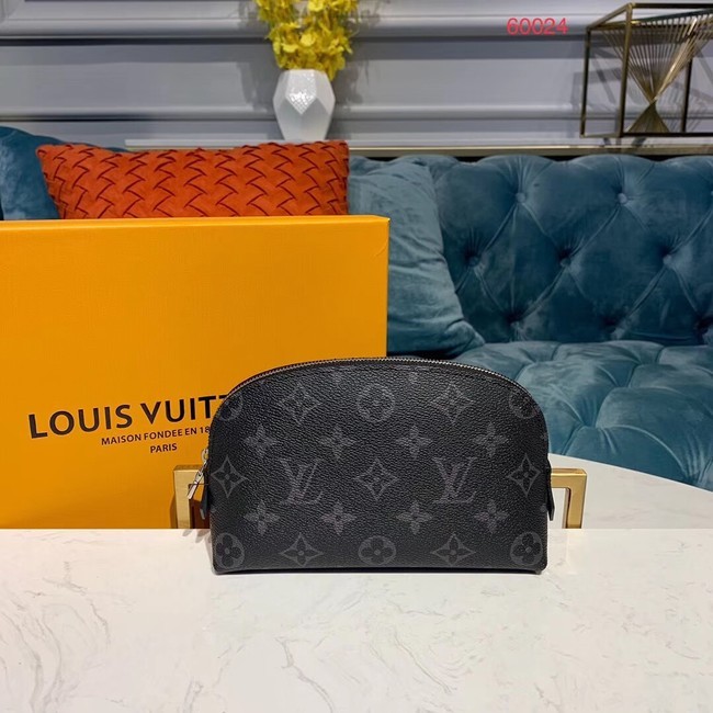 Louis vuitton original Monogram COSMETIC POUCH PM M52030 black HY7904Yo25