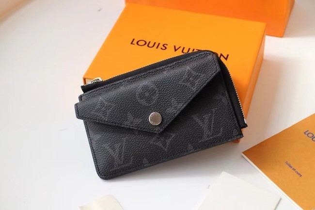 Louis vuitton original Monogram Eclipse CARD HOLDER M60167 black HY04Yv36
