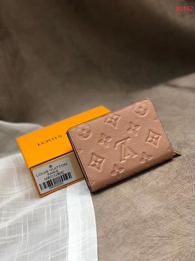 Louis Vuitton Original Monogram Empreinte CLEA WALLET M80152 pink HY20419Zf62