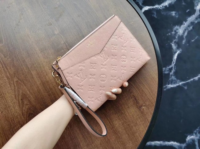 Louis Vuitton Original Monogram Empreinte Clutch bag MELANIE M68705 pink HY22024fj51