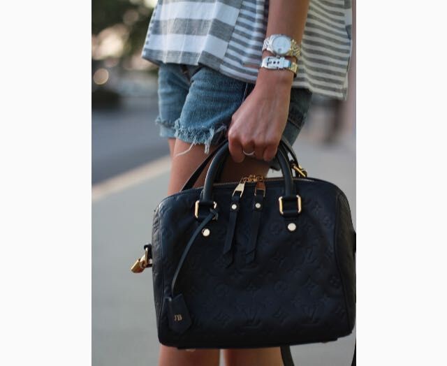 Louis Vuitton Original Monogram Empreinte SPEEDY 25 42405 black HY8186ea89