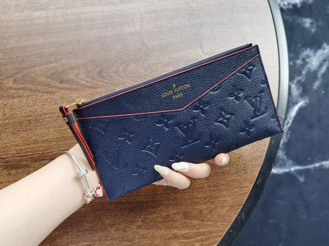 Louis Vuitton Original Monogram Empreinte Wallet M68712 Navy Blue HY26164UW57