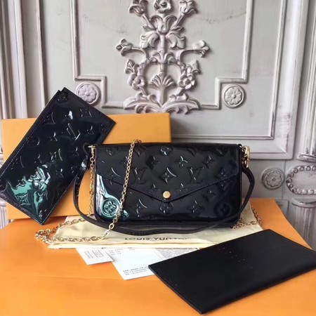 Louis Vuitton Original Monogram Vernis POCHETTE FELICIE 61276 black HY14775rf73