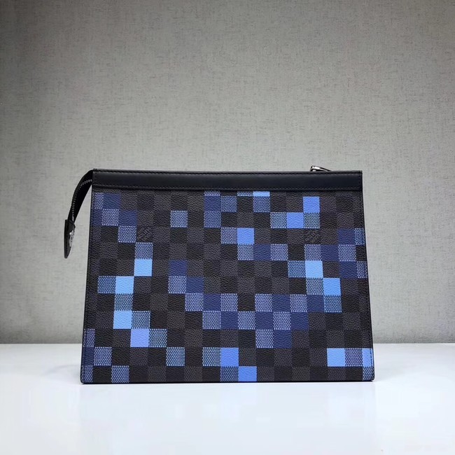 Louis Vuitton original POCHETTE VOYAGE MM N41696 blue HY10495nB26