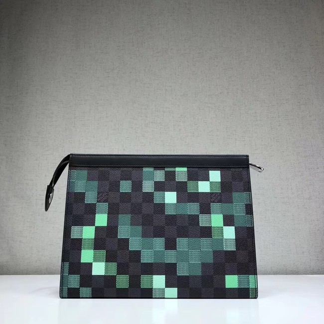 Louis Vuitton original POCHETTE VOYAGE MM N41696 green HY3749Is79