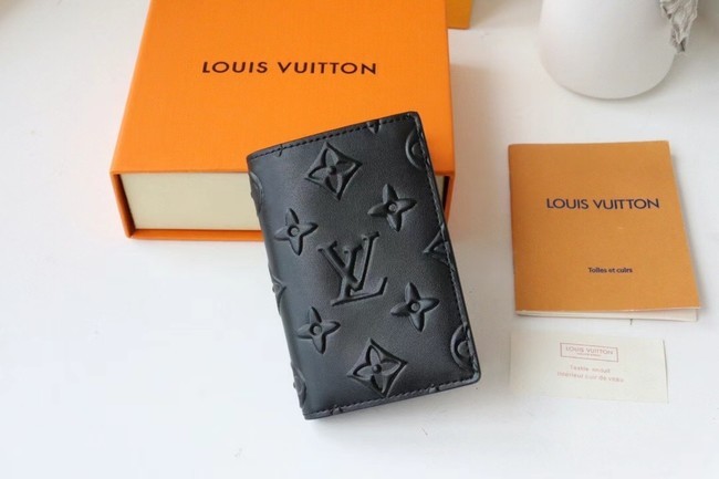 Louis Vuitton POCKER ORGANIZER SLENDER M80508 black HY8826VF54