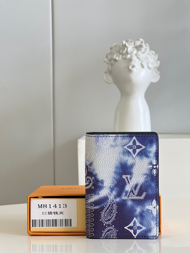 Louis Vuitton POCKET ORGANIZER M81413 blue HY18171tL32