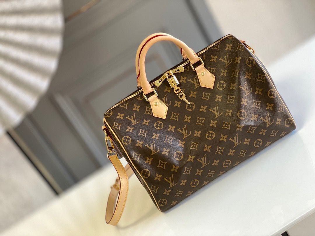 Louis Vuitton Speedy 35 Original Leather Shoulder Strap Bag M40392 HY11035hc46