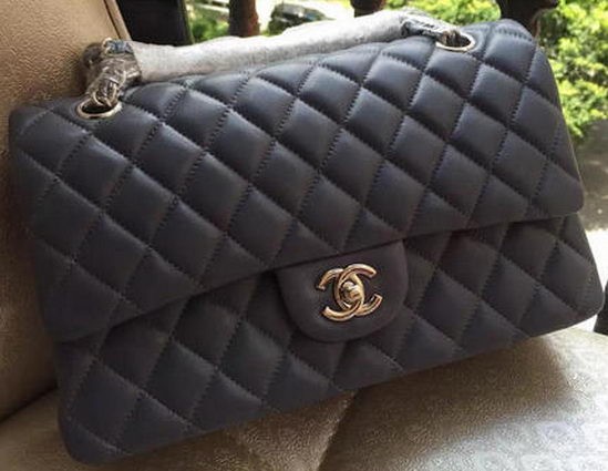 Luxury Chanel 2.55 Series Flap Bag Grey Original Leather A01112 Silver HY8578bE46