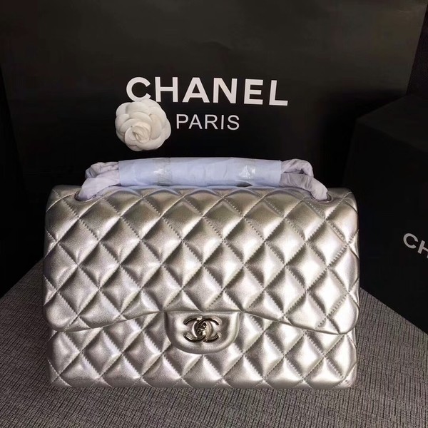 Luxury Chanel Flap Shoulder Bags Original Lambskin Leather CF1113 Silver HY18068bE46