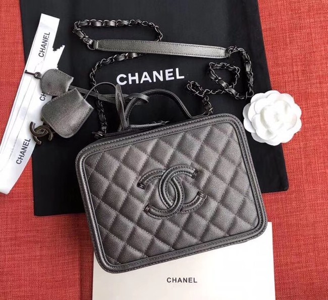 Luxury Chanel Original Leather Cosmetic Bag A93343 Black HY9774Lv15