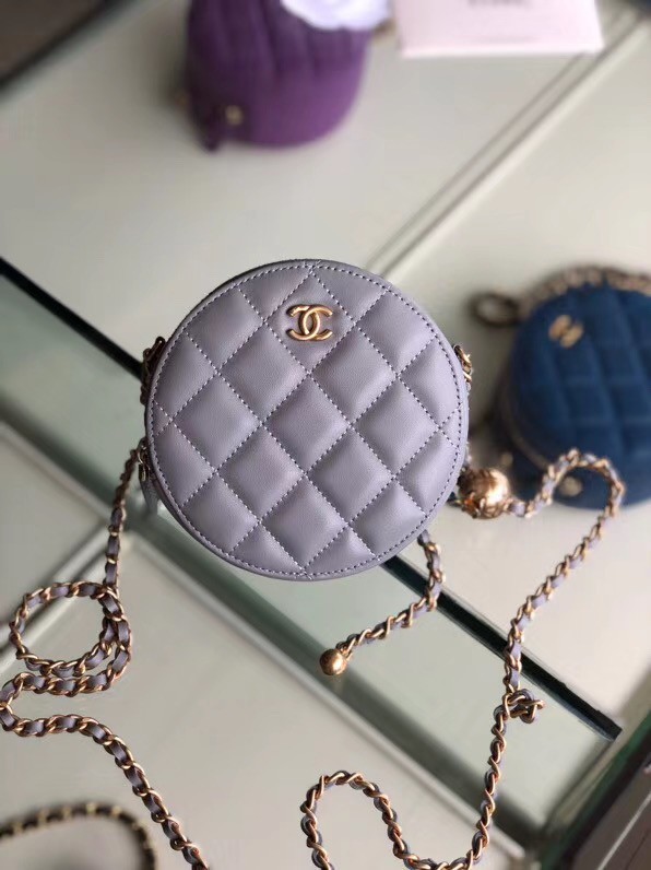 Luxury Chanel Original mini Sheepskin bag AS1449 grey HY26344kp43