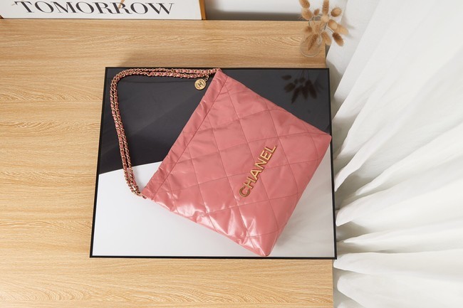 Luxury Replica Chanel SHOPPING BAG Calfskin & Gold-Tone Meta AS3261 pink HY26425vv50