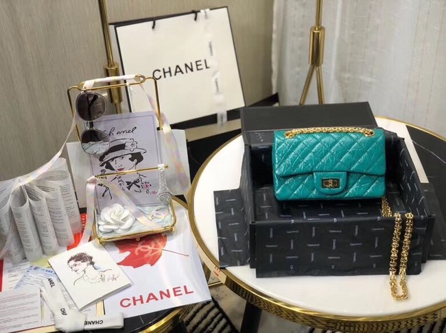 Luxury Replica Chanel Shoulder Bag Original Leather Green AS0874 Gold HY22775vv50
