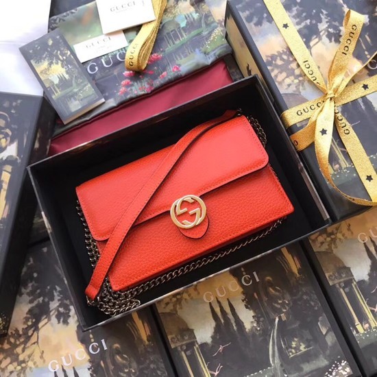 Luxury Replica Gucci GG Marmont cross-body bag 510314 orange HY26060vv50