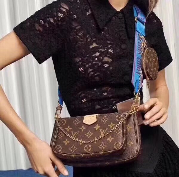 Replica AAA Louis Vuitton Monogram Canvas Original Leather M44823 blue HY4480of41