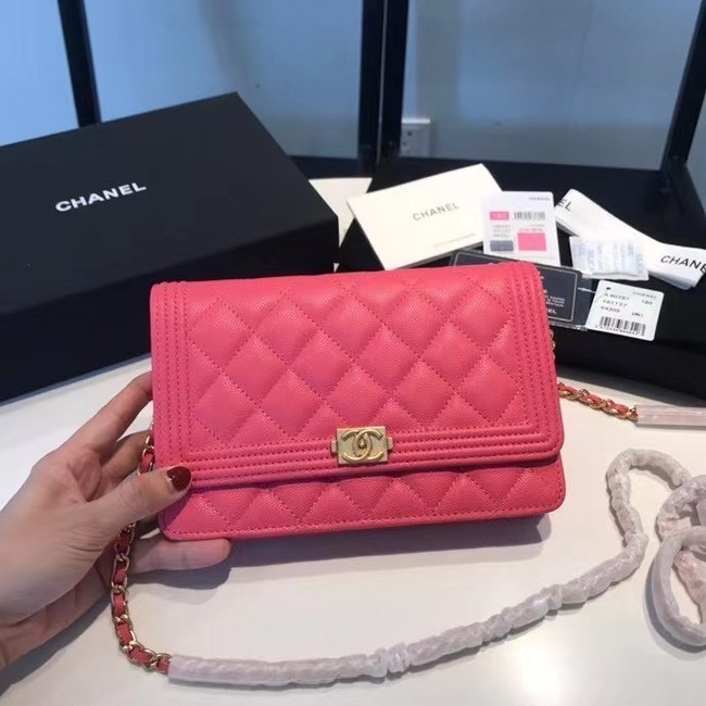Replica BOY CHANEL Original Wallet on Chain A80287 rose HY23708Vi77