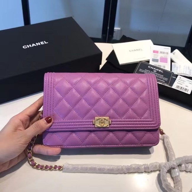 Replica BOY CHANEL Original Wallet on Chain A80287 violet HY26853Ix66