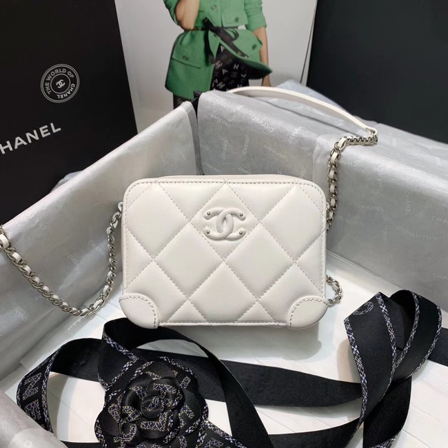 Replica CHANEL 2020 New Style Original Leather Ball Grain Bag AP1132 White HY21485Fi42