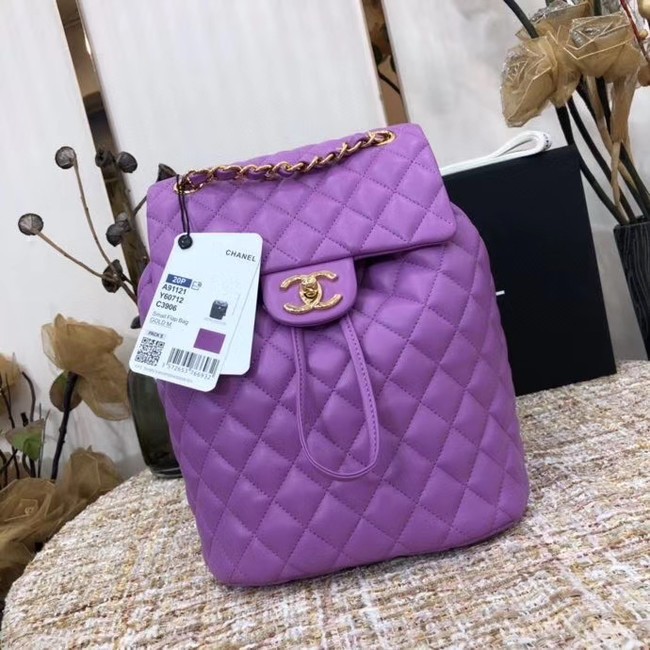 Replica Chanel Backpack Sheepskin Original Leather 83431 Lavender HY8079Jw87