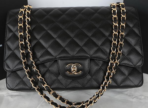 Replica Chanel Classic Flap Bag Black Original Cannage Pattern CFA1116 Gold HY24539ls37