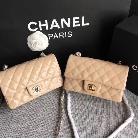 Replica Chanel Classic Flap mini Bag Original Leather A1117 Apricot HY25670DY71