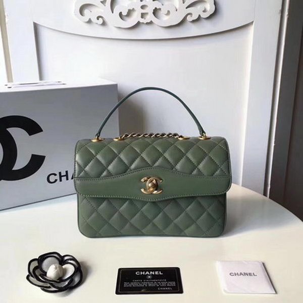 Replica Chanel Classic Shoulder Bag Original Sheepskin Leather A57028 Green HY18699ls37
