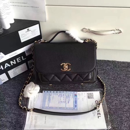 Replica Chanel Classic Top Flap Bag Original Cannage Pattern A96587 Black HY12530DY71