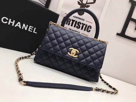 Replica Chanel Classic Top Handle Bag Royal Original Leather A92991 Gold HY26537nB47