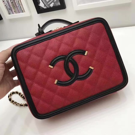 Replica Chanel Cosmetic Bag Original Sheepskin Leather A58695 Red HY4021KG80