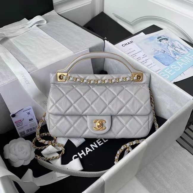 Replica Chanel Flap Shoulder Bag Original leather AS2438 grey HY5854Ye83