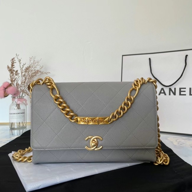Replica Chanel Flap Shoulder Bag Original leather AS2764 grey HY23589ED66