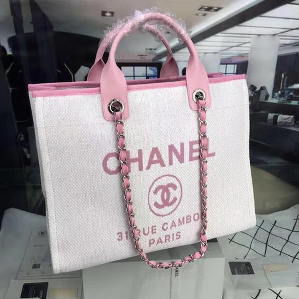 Replica Chanel Large Canvas Tote Shopping Bag CHA1679 Pink HY17301ec82