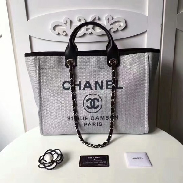 Replica Chanel Medium Original Canvas Leather Tote Shopping Bag 66941J HY21473TN94