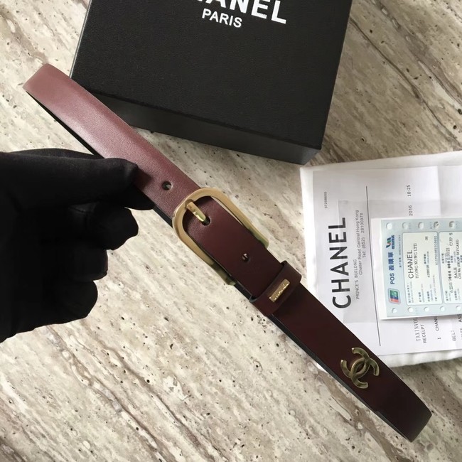Replica Chanel Original Calf leather Belt 56988 fuchsia HY4846Kg43