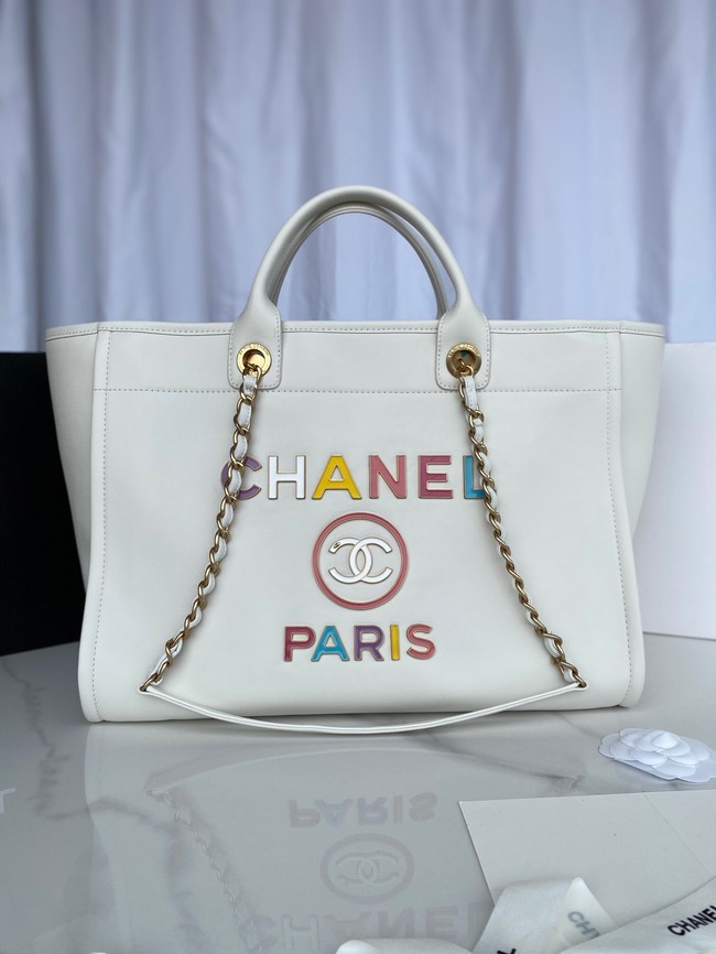 Replica Chanel Original Leather Shopping Bag 66941 white HY20524ls37