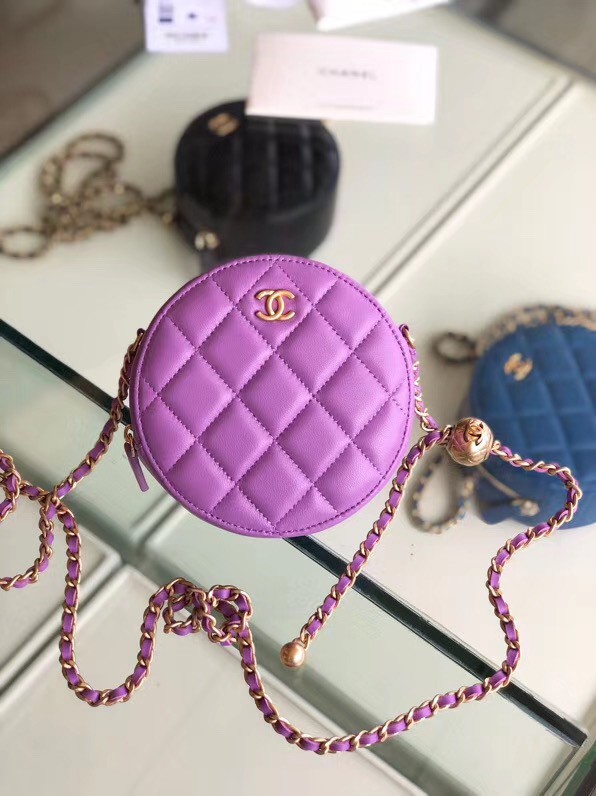 Replica Chanel Original mini Sheepskin bag AS1449 Lavender HY6134UD97