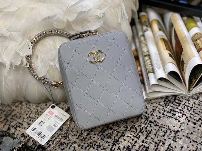 Replica Chanel Original Small Sheepskin camera bag AS1753 grey HY20778ui32
