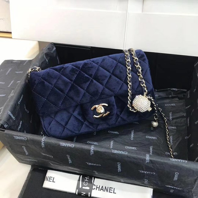 Replica Chanel Original Small velvet flap bag AS1792 royal HY2639ls37