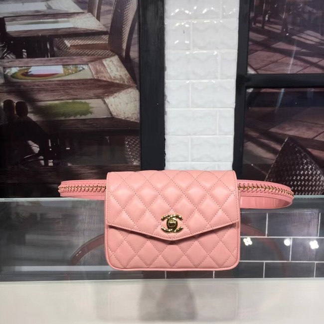 Replica Chanel Original waist pack Sheepskin 4771 pink HY3579UD97