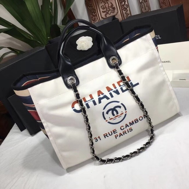 Replica Chanel Shopping Bag 66941 White HY7714Jw87