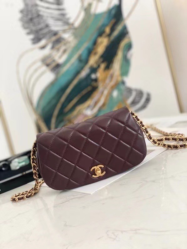 Replica Chanel Small Flap Shoulder Bag Original leather AP2358 Wine HY11036hD86