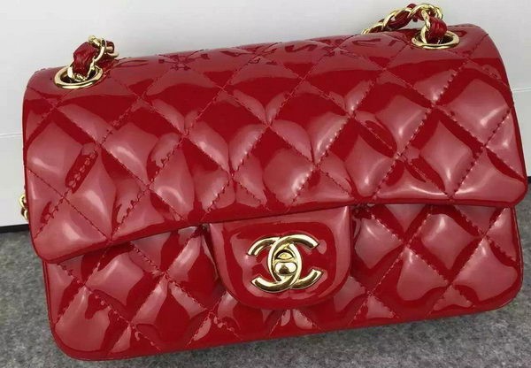 Replica Cheap Chanel 2.55 Series Double Flap Bag Burgundy Original Patent Leather CF7024 Gold HY8141QC68