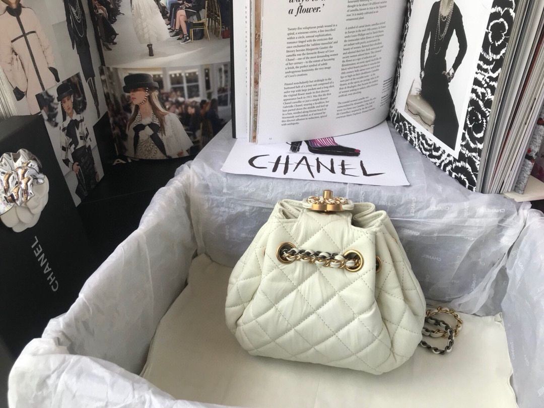 Replica Cheap CHANEL Original Leather Rope Bag AS1802 White HY11426QC68