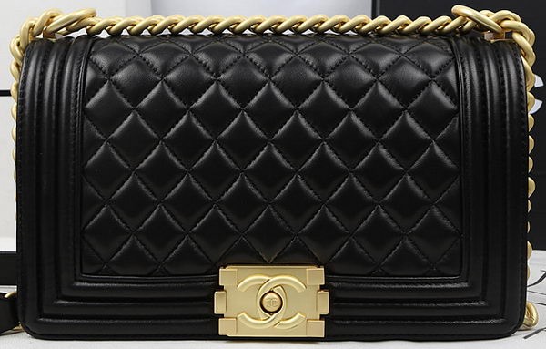 Replica Designer Boy Chanel Flap Bags Original Sheepskin Leather A67025 Black HY1126Bb80