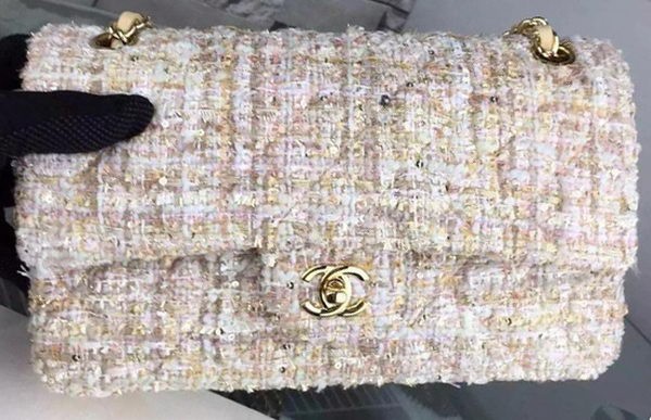 Replica Designer Chanel 2.55 Series Flap Bag Original Fabric A1025 Apricot HY14996Bb80