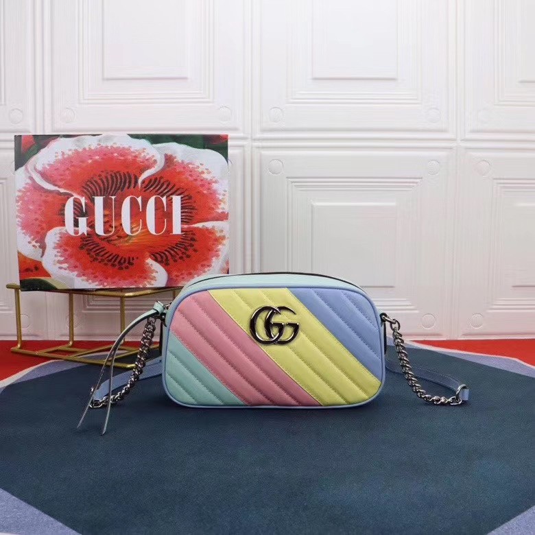 Replica Designer Gucci GG Marmont Matelasse Shoulder Bag 447632 Multicolored HY8061Bb80