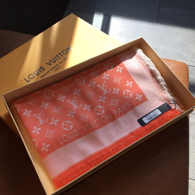 Replica Fashion Louis Vuitton MONACO SQUARE Monogram flower pattern silk M71151 ORANGE HY4351yI43