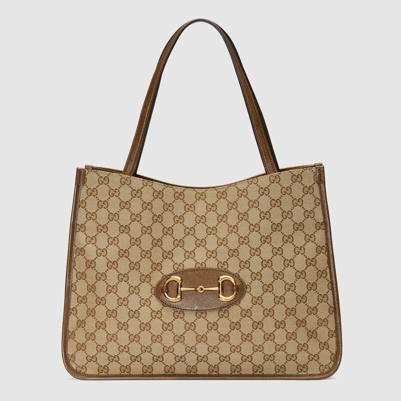 Replica Gucci 1955 Horsebit tote bag 623694 Brown HY3957Xe44