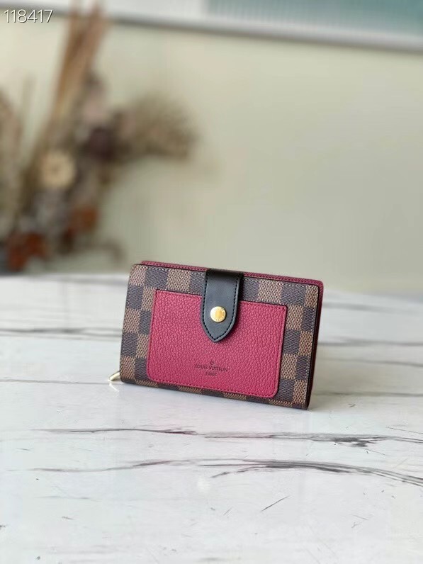Replica Louis Vuitton JULIETTE WALLET N60381 Bordeaux Red & Black HY22129ED66